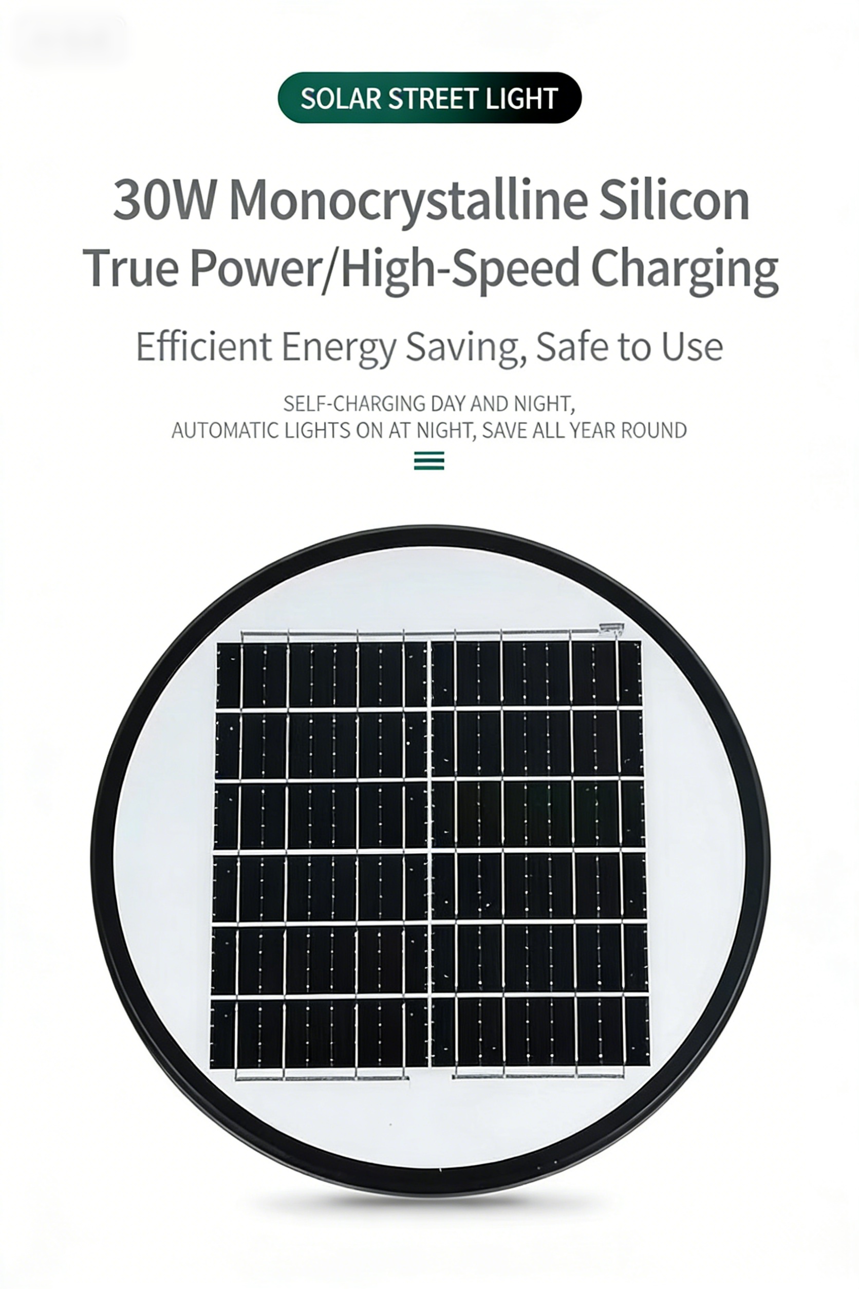 Cross-border solar street light, LED outdoor lighting, park landscape light, outdoor waterproof 3-meter solar courtyard light - Image 6