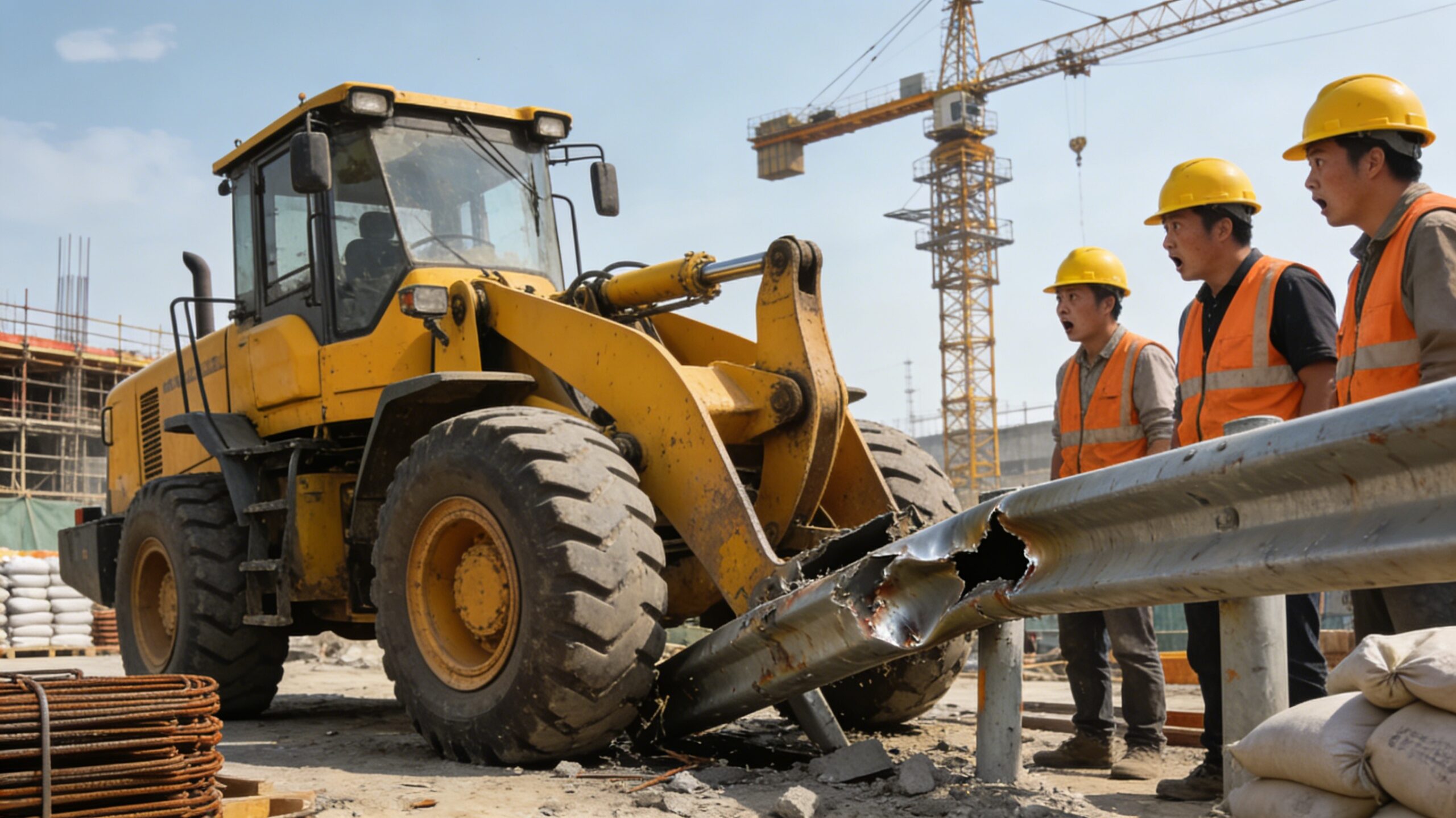 Who is responsible when a construction vehicle damages a construction site fence? Who is responsible when a construction vehicle damages a construction site fence?